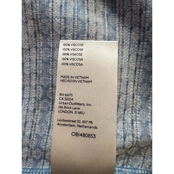 Free People Women Rowan Striped Blue Button Front Maxi Dress Small  $128 - Picture 6 of 10